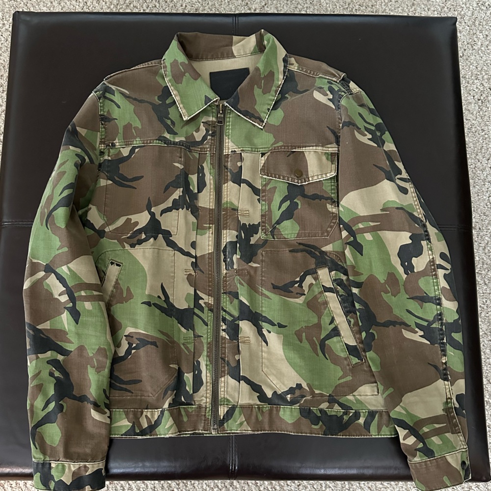 Hudson collared camo jacket